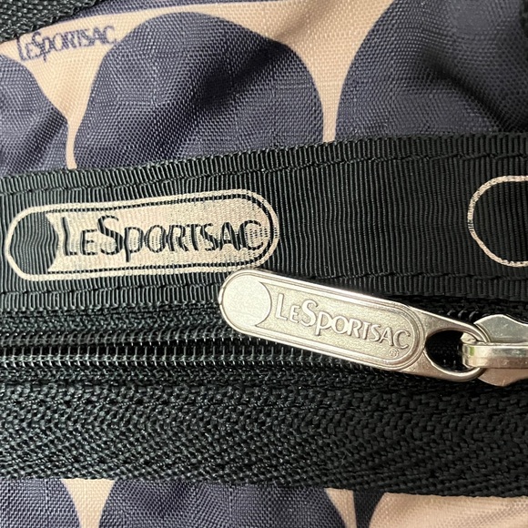 LeSportsac Black, Tan, and White Crossbody Bag with Adjustable Strap - Picture 2 of 4